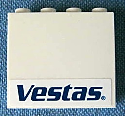 Panel 1 x 4 x 3 - Hollow Studs with 'Vestas' Logo Pattern (Sticker) - Set 4999