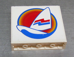 Panel 1 x 4 x 3 with Surfboard and Sail Pattern (Sticker) - Set 6595