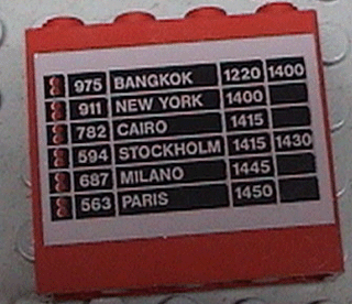 Panel 1 x 4 x 3 with Schedule Pattern 2 on Both Sides (Stickers) - Set 6396