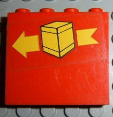 Panel 1 x 4 x 3 with Box and Arrow Left Pattern (Sticker) - Set 6624