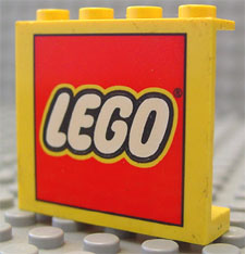 Panel 1 x 4 x 3 with LEGO Logo Pattern (Printed)