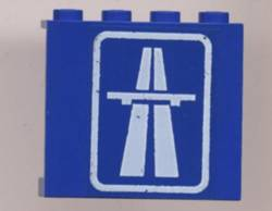 Panel 1 x 4 x 3 with White Highway on Transparent Background Pattern (Sticker) - Set 6653