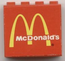 Panel 1 x 4 x 3 with McDonald's Logo Pattern (Sticker) - Set 3438