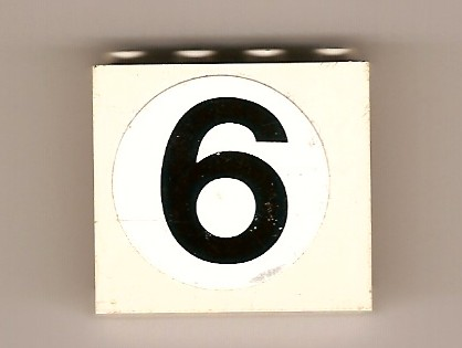 Panel 1 x 4 x 3 with '6' Pattern (Sticker) - Set 8842