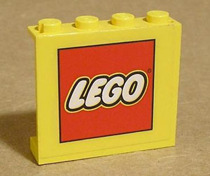 Panel 1 x 4 x 3 with Lego Logo Pattern (Sticker) - Set 4549