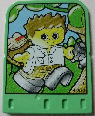 Story Builder Jungle Jam Card with Boy Carrying Hat and Binoculars Pattern