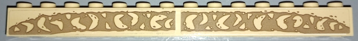Brick, Modified 1 x 14 with Channel with Dark Tan Runes Pattern (Stickers) - Set 75326