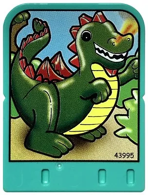 Story Builder Crazy Castle Card with Dragon Breathing Fire Pattern