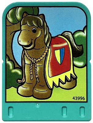 Story Builder Crazy Castle Card with Horse with Barding Pattern