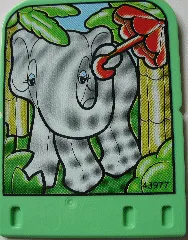 Story Builder Jungle Jam Card with Elephant Carrying Umbrella Pattern