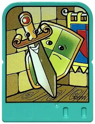 Story Builder Crazy Castle Card with Sword and Shield with Eyes Pattern