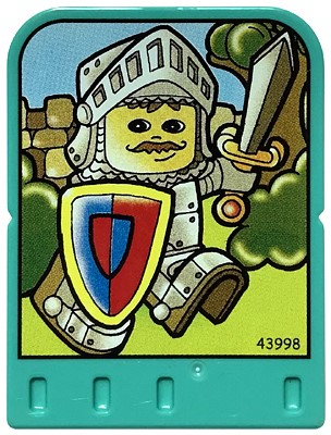 Story Builder Crazy Castle Card with Knight Carrying Shield and Sword Pattern
