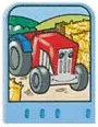 Story Builder Farmyard Fun Card with Tractor with Eyes Pattern