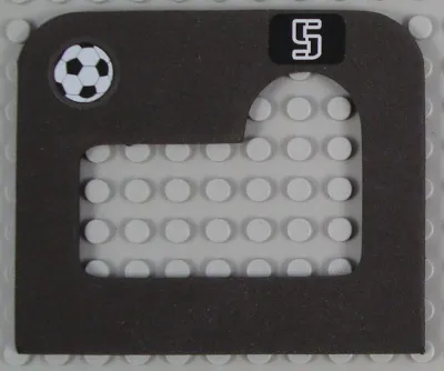 Foam Soccer Target 10 x 9 with One Hole with Number 5 and Soccer Ball (Football) Pattern (Stickers) - Set 3423