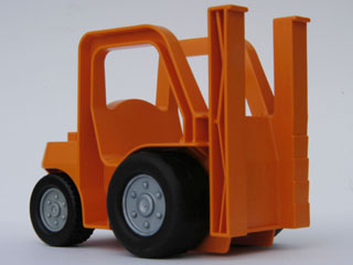 Duplo Forklift Truck with Large and Small Black Wheels