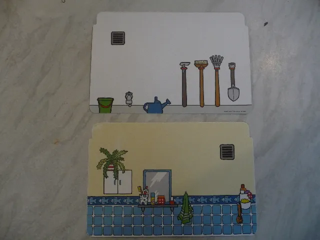 Plastic Backdrop - Outside Tap & Tools / Bathroom