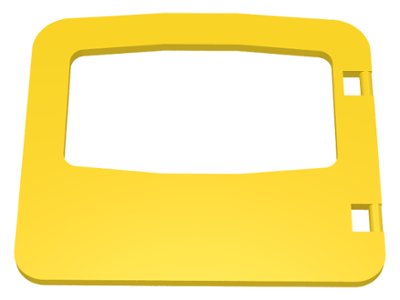 Duplo Door / Window Pane 1 x 4 x 3 with Single Pane and Interior Top Clip