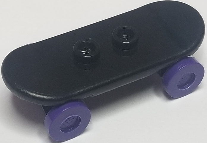 Minifigure, Utensil Skateboard Deck with Dark Purple Wheels (42511 / 2496)