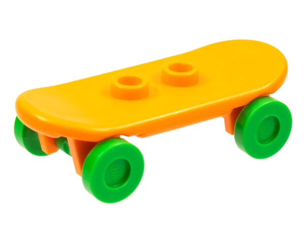 Minifigure, Utensil Skateboard Deck with Bright Green Wheels (42511 / 2496)
