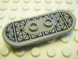 Minifigure, Utensil Skateboard Deck with Radar Disk Pattern (Sticker) - Set 7047