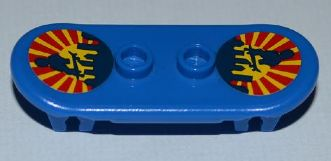 Minifigure, Utensil Skateboard Deck with City Skyline Sunset and Skateboarder Pattern (Stickers) - Set 8403