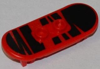 Minifigure, Utensil Skateboard Deck with Black Zebra Stripes Pattern (Sticker) - Set 79103