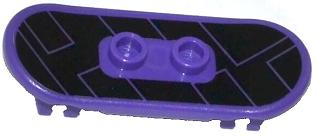 Minifigure, Utensil Skateboard Deck with Rectangles on Black Background Pattern (Sticker) - Set 79105