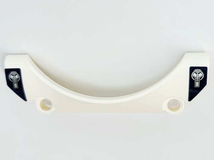 Technic, Panel Car Mudguard Arched 9 x 2 x 3 Straight Top with Silver Hood Latches on Dark Blue Background Pattern (Stickers) - Set 42109