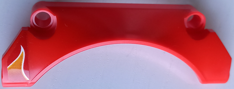 Technic, Panel Car Mudguard Arched 9 x 2 x 3 Straight Top with Orange Flame Pattern Model Right Side (Sticker) - Set 42106