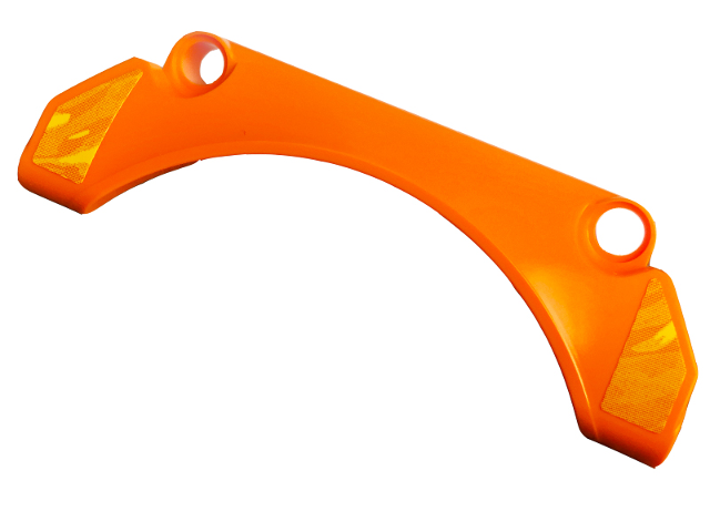 Technic, Panel Car Mudguard Arched 9 x 2 x 3 Straight Top with Yellow Flames Pattern Model Left Side (Stickers) - Set 42135