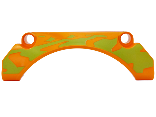 Technic, Panel Car Mudguard Arched 9 x 2 x 3 Straight Top with Lime Animal Print Pattern Model Left Side