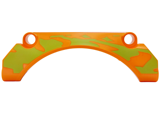Technic, Panel Car Mudguard Arched 9 x 2 x 3 Straight Top with Lime Animal Print Pattern Model Right Side