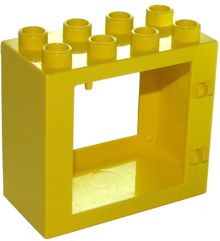 Duplo Door / Window Frame 2 x 4 x 3 Flat Front Surface