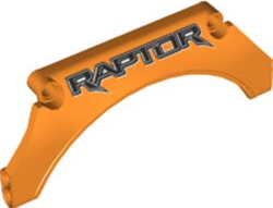 Technic, Panel Car Mudguard Arched 13 x 2 x 5 Straight Top with 'RAPTOR' Pattern