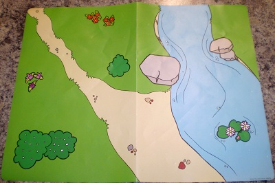Plastic Playmat Duplo, with River Pattern from Set 3612 (32x42cm)