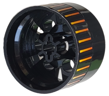 Wheel 20 x 30 Technic with 28 Lines with Orange to Yellow Gradient Pattern (Sticker) - Sets 6580 / 6582