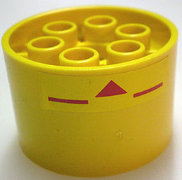 Wheel 20 x 30 Technic with Red Triangle and Lines Pattern (Stickers) - Set 10026