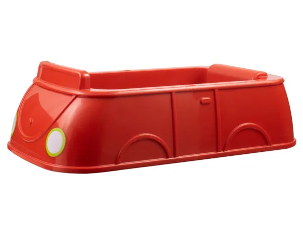 Duplo Car Body Blocky with Short Windshield with White and Lime Headlights Pattern