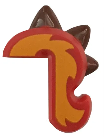 Cat Tail with Spikes with Yellow Flames Pattern