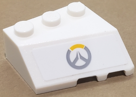 Wedge 3 x 3 Sloped Left with Overwatch Logo Pattern (Sticker) - Set 75975