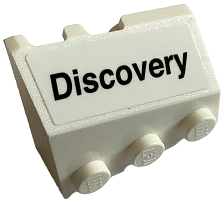 Wedge 3 x 3 Sloped Left with Black 'Discovery' Pattern (Sticker) - Set 10283