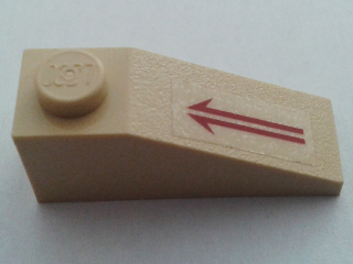 Slope 33 3 x 1 with Split Arrow Pattern (Sticker) - Set 7297