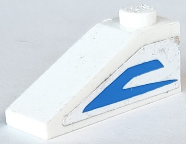 Slope 33 3 x 1 with Blue Stripes Pattern Model Right Side (Sticker) - Set 9525