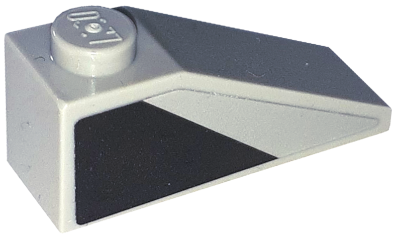 Slope 33 3 x 1 with Black Trapezoid Pattern Model Left Side (Sticker) - Set 76917