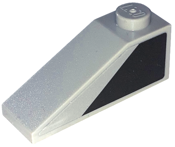 Slope 33 3 x 1 with Black Trapezoid Pattern Model Right Side (Sticker) - Set 76917