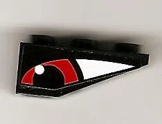 Slope, Inverted 33 3 x 1 with Red Eye Left Pattern (Sticker) - Set 8277