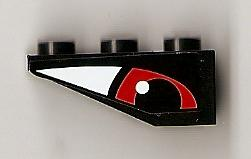 Slope, Inverted 33 3 x 1 with Red Eye Right Pattern (Sticker) - Set 8277