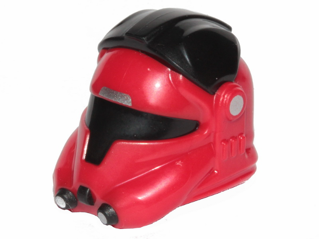 Minifigure, Headgear Helmet SW TIE Pilot with Molded Black Visor and Top and Printed Silver Accents Pattern
