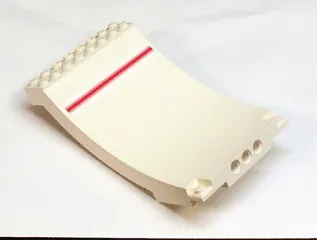 Sports Arena Section / Skateboard Ramp with Red Stripe Pattern (Sticker) - Set 3536