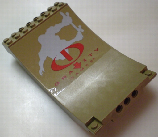 Sports Arena Section / Skateboard Ramp with 'GRAVITY GAMES' and Skateboarder Pattern (Sticker) - Set 3537